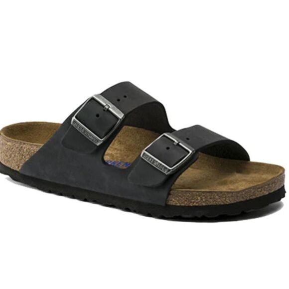 NWT Birkenstock Arizona Soft Footbed Smooth Leather Sandals 39 L-8 M-6 - Picture 2 of 9